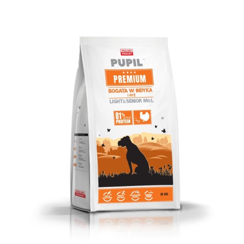 PUPIL Premium Light&Senior Medium and large breeds Rich in turkey and rice - dry dog food - 12kg PUPIL Premium Light&Senior Medium and large breeds Rich in turkey and rice - dry dog food - 12kg