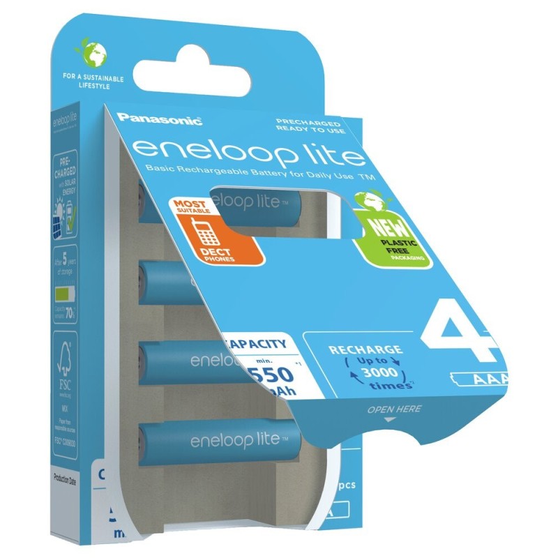 PANASONIC ENELOOP LITE AAA 550mAh 4 szt PANASONIC ENELOOP LITE AAA 550mAh 4 szt