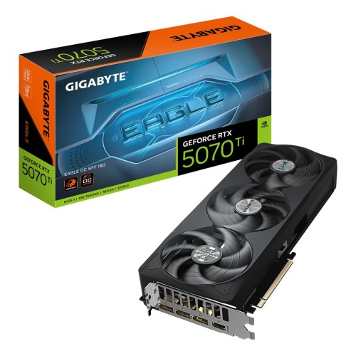 GIGABYTE GeForce RTX 5070 Ti EAGLE OC SFF 16G Graphics Card - 16GB GDDR7, 256bit, PCI-E 5.0, 2542 MHz Core Clock, 3 x DP 2.1a, 1 x HDMI 2.1b, NVIDIA DLSS 4, GV-N507TEAGLE OC-16GD GIGABYTE GeForce RTX 5070 Ti EAGLE OC SFF 16G Graphics Card - 16GB GDDR7, 256bit, PCI-E 5.0, 2542 MHz Core Clock, 3 x DP 2.1a, 1 x HDMI 2.1b, NVIDIA DLSS 4, GV-N507TEAGLE OC-16GD