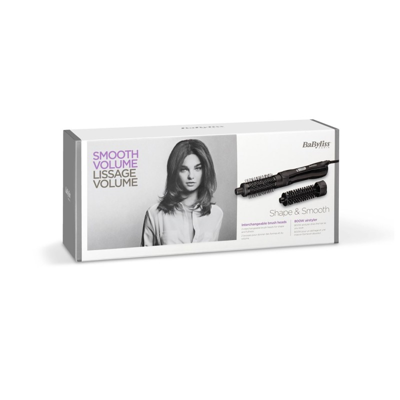 BaByliss Shape & Smooth Straightening brush Warm Black 800 W 78.7 BaByliss Shape & Smooth Straightening brush Warm Black 800 W 78.7