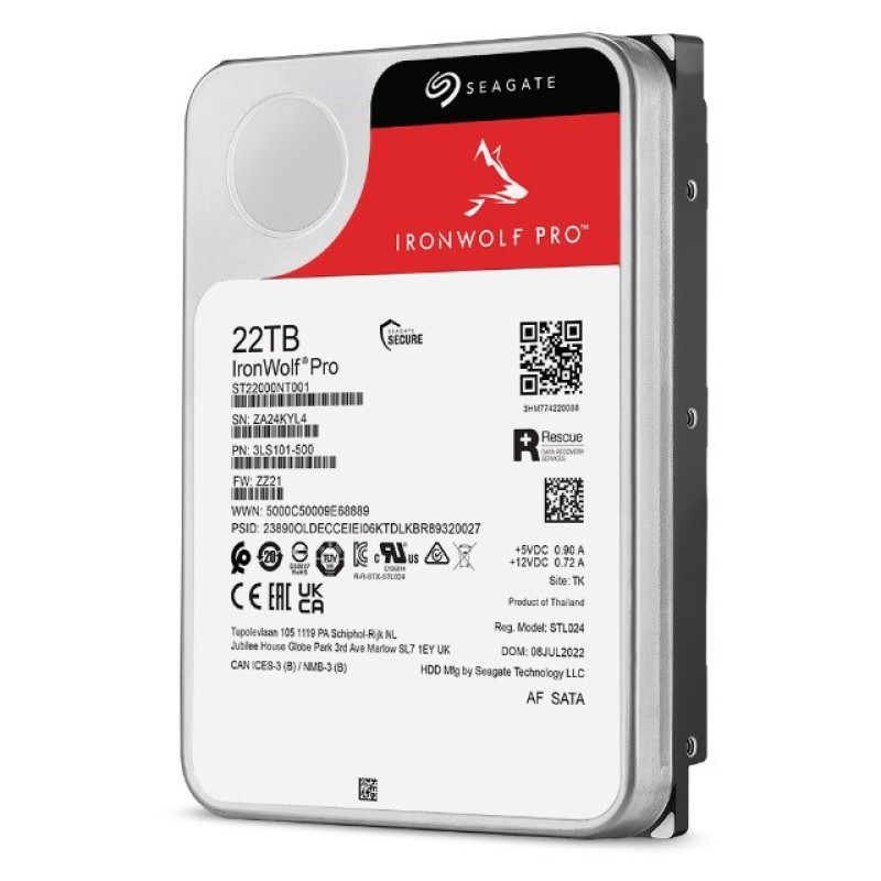 Seagate IronWolf Pro ST22000NT001 internal hard drive 3.5 Seagate IronWolf Pro ST22000NT001 internal hard drive 3.5