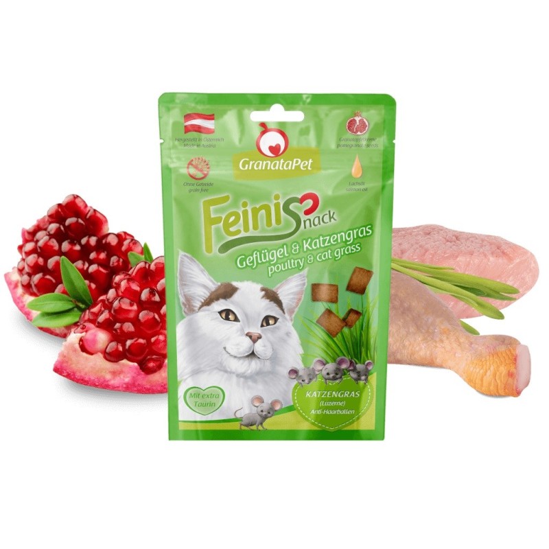 GRANATAPET FeiniSnack Poultry and cat grass - cat treats - 50g GRANATAPET FeiniSnack Poultry and cat grass - cat treats - 50g