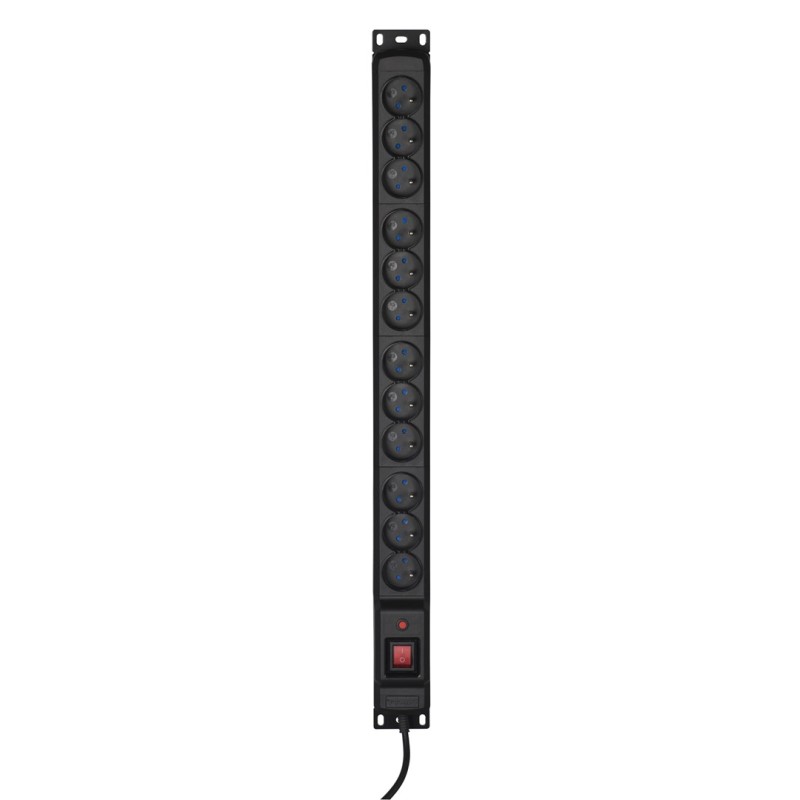 Activejet COMBO 12 socket power strip 1,5m black Activejet COMBO 12 socket power strip 1,5m black