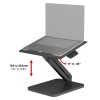 Maclean desk stand for monitor or laptop, gas spring, for standing and sitting work, black, MC-493 Maclean desk stand for monitor or laptop, gas spring, for standing and sitting work, black, MC-493