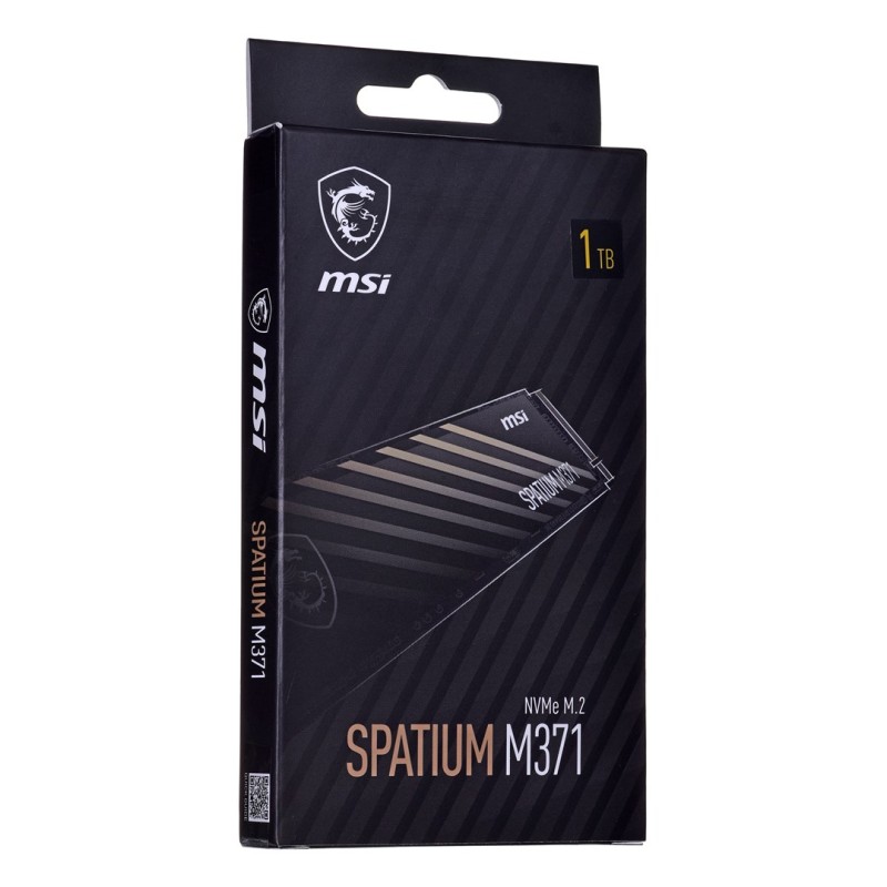 MSI SPATIUM M371 NVME M.2 1TB internal solid state drive 1000 GB PCI Express 3.0 MSI SPATIUM M371 NVME M.2 1TB internal solid state drive 1000 GB PCI Express 3.0