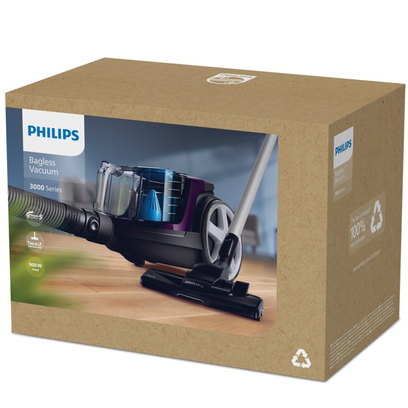 Philips 3000 series FC9333/09 vacuum 1.5 L Cylinder vacuum Dry 900 W Bagless Philips 3000 series FC9333/09 vacuum 1.5 L Cylinder vacuum Dry 900 W Bagless