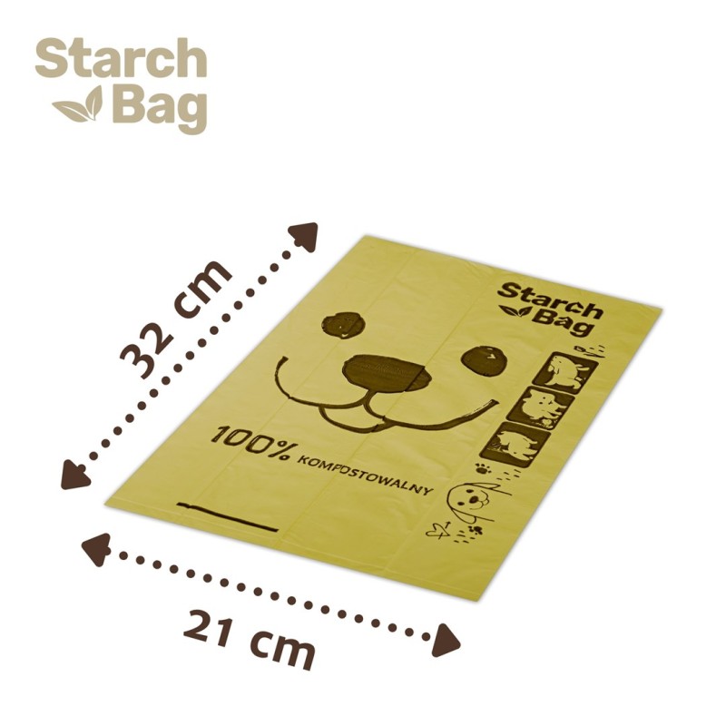 STARCH BAG - Dog poop bags - 1 x 15 pcs STARCH BAG - Dog poop bags - 1 x 15 pcs