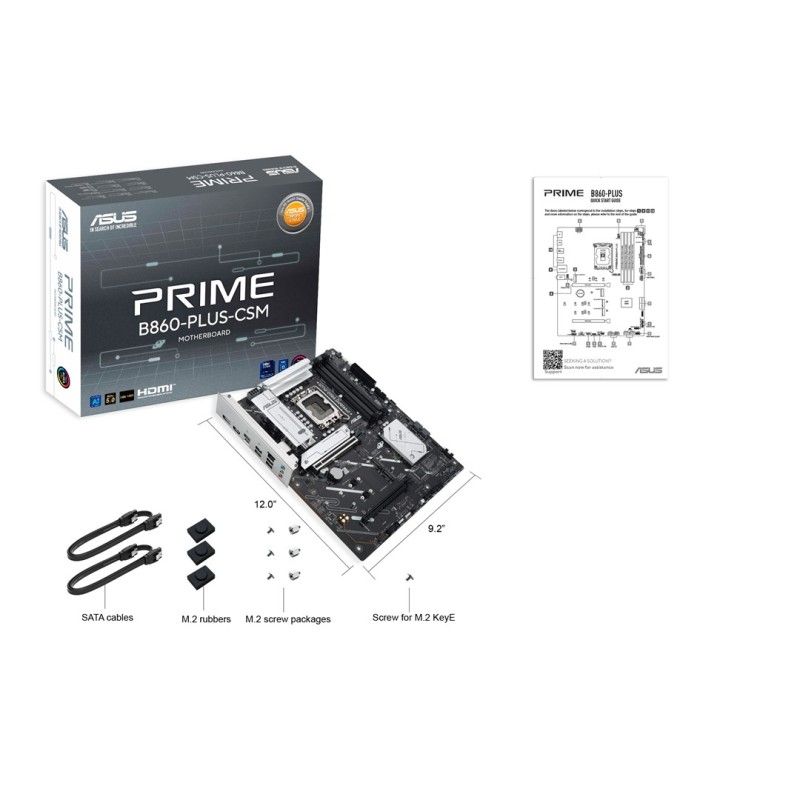 ASUS PRIME B860-PLUS-CSM Intel B860 LGA 1851 (Socket V1) ATX ASUS PRIME B860-PLUS-CSM Intel B860 LGA 1851 (Socket V1) ATX