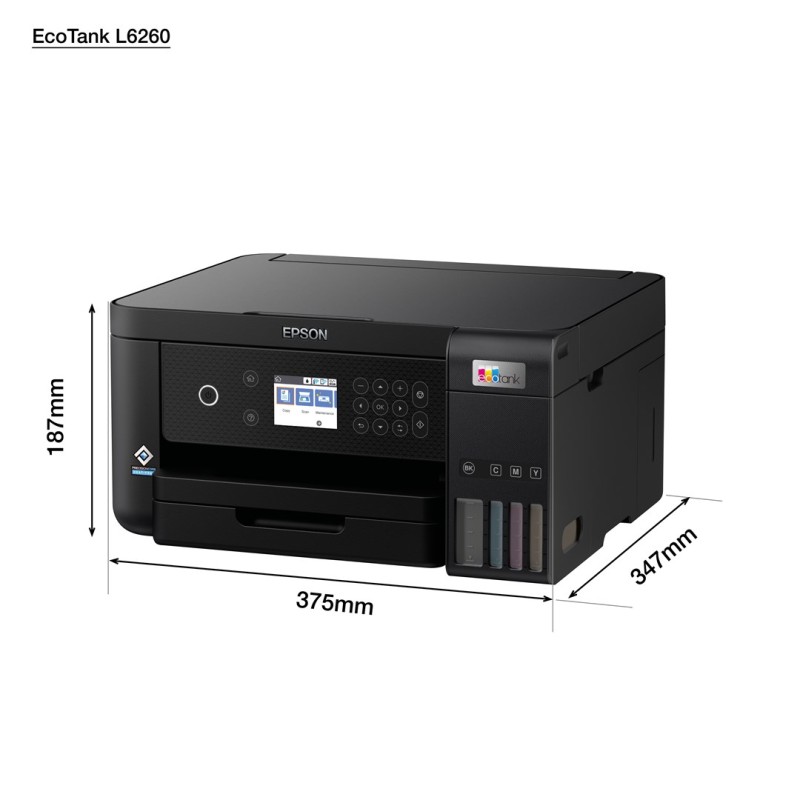 Epson L6260 Inkjet A4 4800 x 1200 DPI 33 ppm Wi-Fi Epson L6260 Inkjet A4 4800 x 1200 DPI 33 ppm Wi-Fi