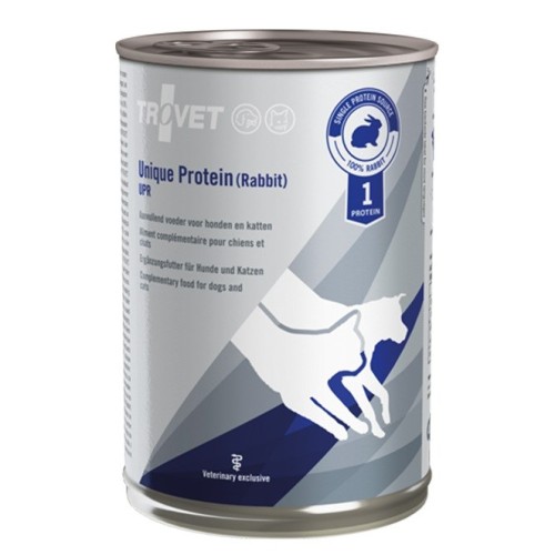 TROVET Unique Protein UPR with rabbit - Wet dog and cat food - 400 g TROVET Unique Protein UPR with rabbit - Wet dog and cat food - 400 g