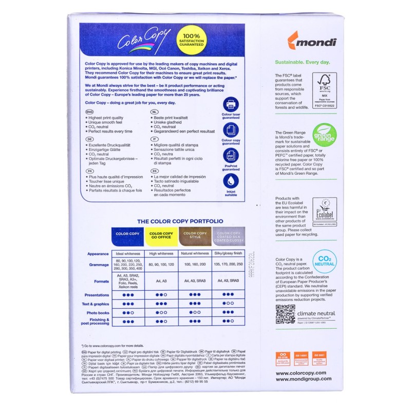 Mondi CC420 printing paper A4 (210x297 mm) White Mondi CC420 printing paper A4 (210x297 mm) White