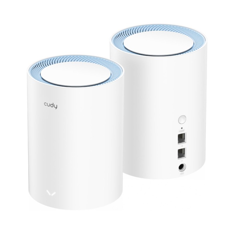 Cudy M1200 2-pack Dual-band (2.4 GHz / 5 GHz) Wi-Fi 5 (802.11ac) White 1 Internal Cudy M1200 2-pack Dual-band (2.4 GHz / 5 GHz) Wi-Fi 5 (802.11ac) White 1 Internal