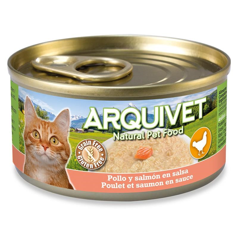 ARQUIVET Chicken in sauce with salmon - wet cat food - 80g