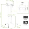 Techly Floor Trolley with Shelf Support LCD / LED / Plasma 30-65 Techly Floor Trolley with Shelf Support LCD / LED / Plasma 30-65