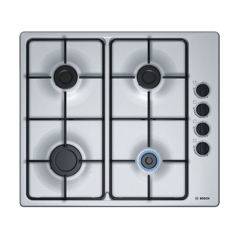 Bosch PBP6B5B80 hob Stainless steel Built-in Gas 4 zone(s)