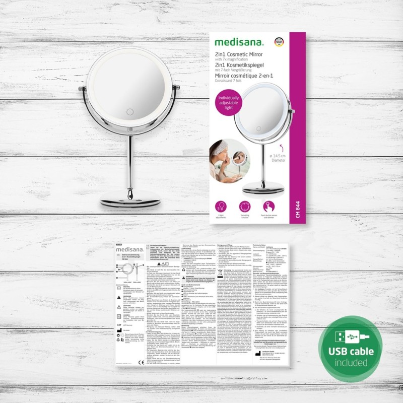 Medisana 2in1 standing cosmetic mirror CM 844 Medisana 2in1 standing cosmetic mirror CM 844