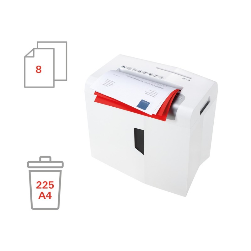 HSM shredstar X8 document shredder, 4.5 x 30 mm + separate CD-cutting mechanism HSM shredstar X8 document shredder, 4.5 x 30 mm + separate CD-cutting mechanism