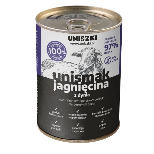 UNISZKI UNIsmak Lamb with pumpkin - wet dog food - 400g UNISZKI UNIsmak Lamb with pumpkin - wet dog food - 400g