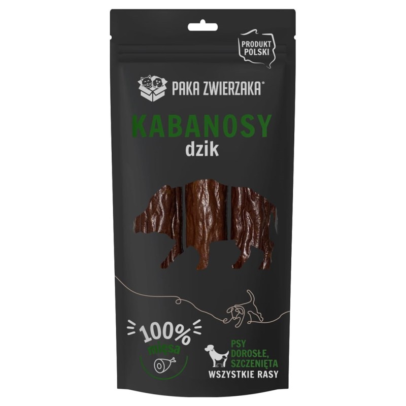 Paka Zwierzaka kabanosy dzik 3szt (80g) Paka Zwierzaka kabanosy dzik 3szt (80g)