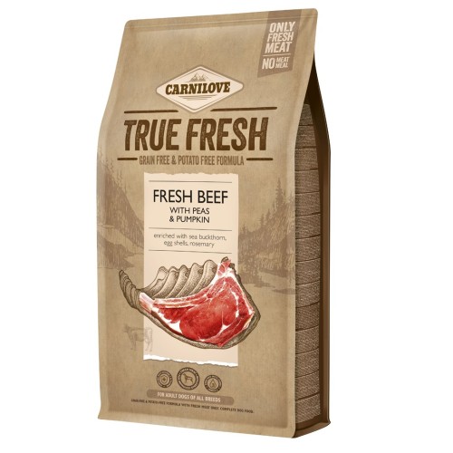 CARNILOVE True Fresh Dog Adult Beef with peas and pumpkin - dry dog food - 1,4kg