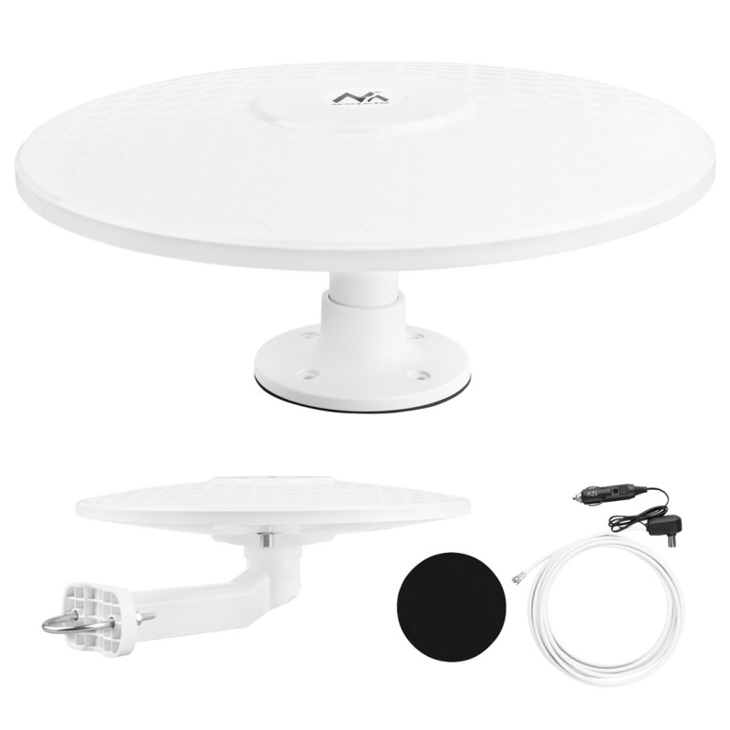 Maclean DVB-T/T2 HEVC omni-directional antenna, active, camper, 12V, MCTV-103 Maclean DVB-T/T2 HEVC omni-directional antenna, active, camper, 12V, MCTV-103