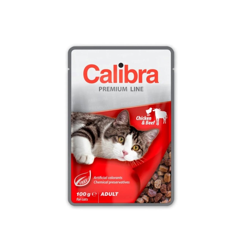 CALIBRA Cat Premium Adult Chicken & Beef - wet cat food - 100g CALIBRA Cat Premium Adult Chicken & Beef - wet cat food - 100g