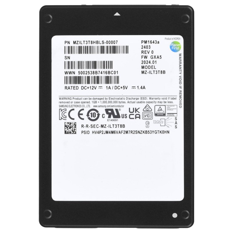 SSD Samsung PM1643a 3.84TB 2.5 SSD Samsung PM1643a 3.84TB 2.5