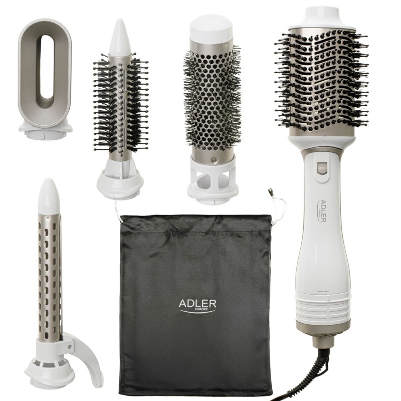 ADLER AD 2027 white hair dryer and curling iron