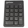 Manhattan Numeric Keypad, Wireless (2.4GHz), USB-A Micro Receiver, 18 Full Size Keys, Black, Membrane Key Switches, Auto Power Management, Range 10m, AAA Battery (included), Windows and Mac, Three Year Warranty, Blister