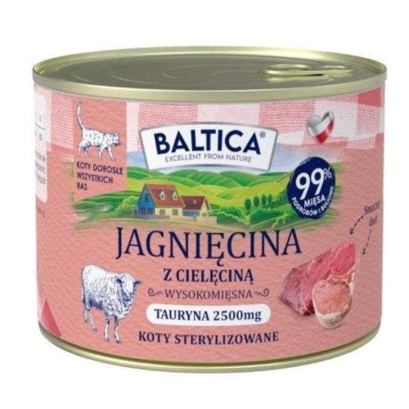 BALTICA Smaki regionów Lamb with veal - wet cat food - 185g BALTICA Smaki regionów Lamb with veal - wet cat food - 185g