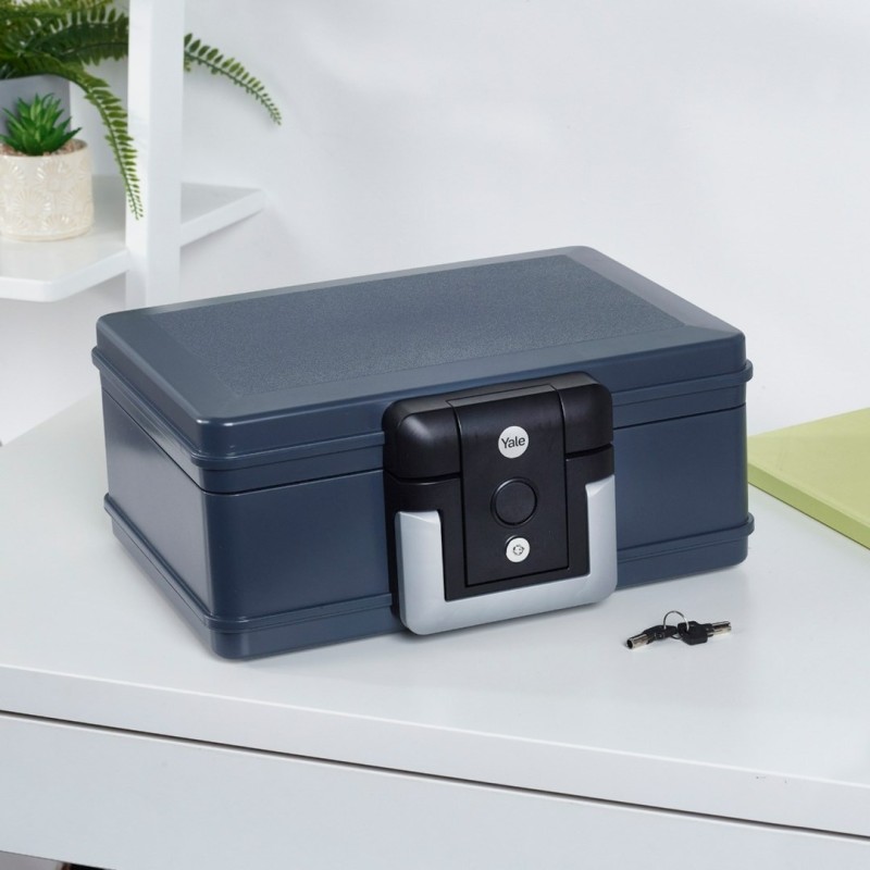 Yale YFC/154/KB1 Fire Resistant Safety Box 5 l Plastic Grey Yale YFC/154/KB1 Fire Resistant Safety Box 5 l Plastic Grey