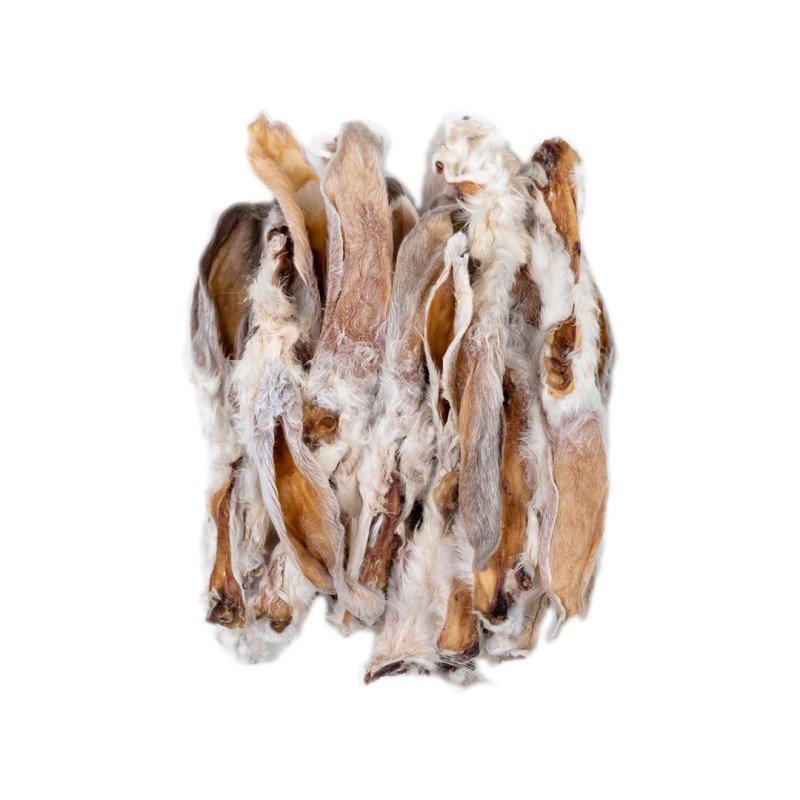 BULT Rabbit ear with fur - dog treat - 20 BULT Rabbit ear with fur - dog treat - 20