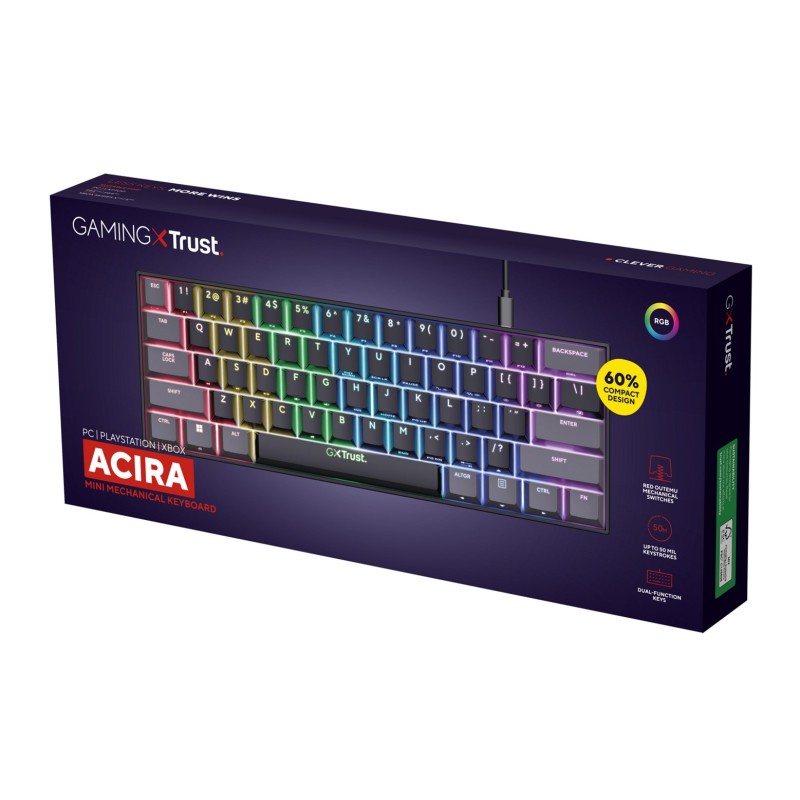 Trust GXT 867 Acira keyboard Gaming USB QWERTY US English Black Trust GXT 867 Acira keyboard Gaming USB QWERTY US English Black