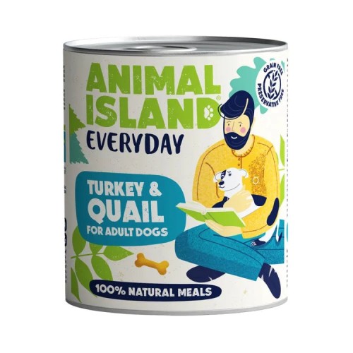 ANIMAL ISLAND Everyday Turkey and quail - wet dog food - 800g ANIMAL ISLAND Everyday Turkey and quail - wet dog food - 800g