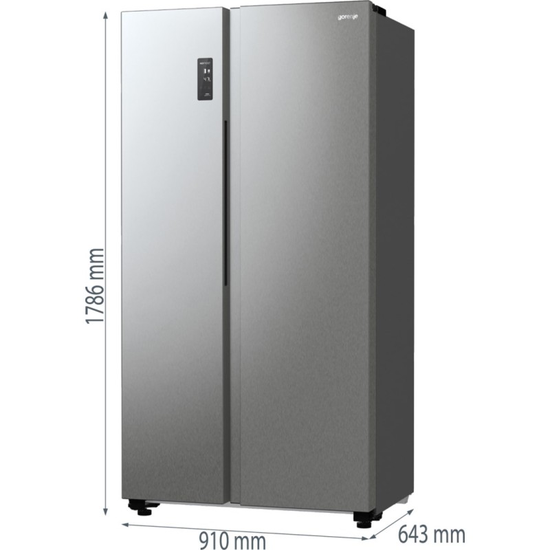 Gorenje NRR9185EAXL side-by-side refrigerator Freestanding 550 L E Silver Gorenje NRR9185EAXL side-by-side refrigerator Freestanding 550 L E Silver