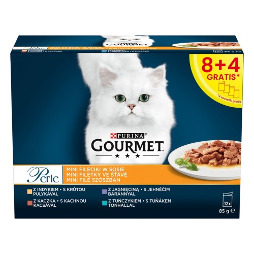 PURINA Gourmet Perle Duck, turkey, lamb, tuna - wet cat food - 12x85 g PURINA Gourmet Perle Duck, turkey, lamb, tuna - wet cat food - 12x85 g