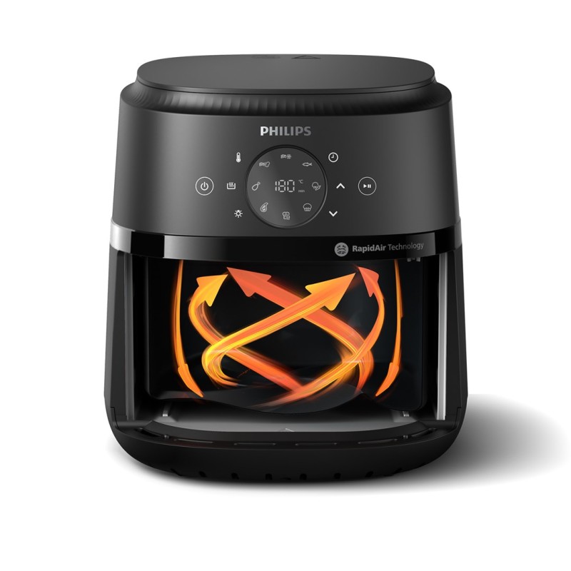 Philips 2000 series NA221/00 fryer Single 4.2 L Stand-alone 1500 W Hot air fryer Black, Silver Philips 2000 series NA221/00 fryer Single 4.2 L Stand-alone 1500 W Hot air fryer Black, Silver