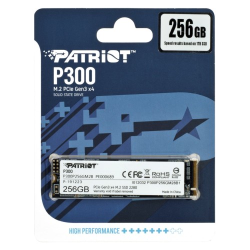 PATRIOT P300 M.2 PCI-EX4 NVME 256GB PATRIOT P300 M.2 PCI-EX4 NVME 256GB