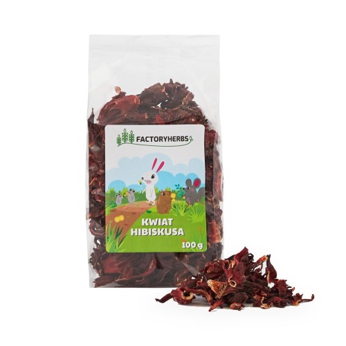 FACTORY HERBS Hibiscus flower - treat for rodents and rabbits - 100g FACTORY HERBS Hibiscus flower - treat for rodents and rabbits - 100g