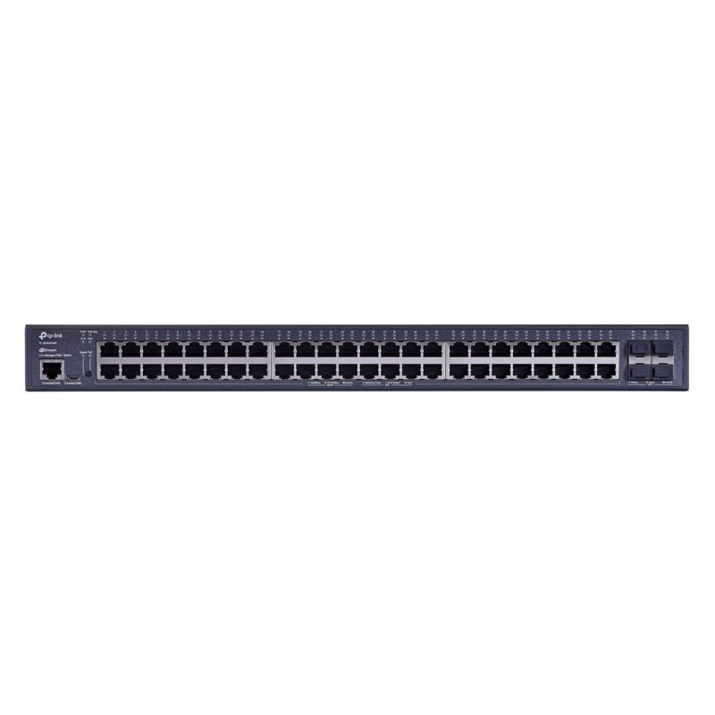 TP-Link JetStream 48-Port Gigabit and 4-Port 10GE SFP+ L2+ Managed Switch with 48-Port PoE+ TP-Link JetStream 48-Port Gigabit and 4-Port 10GE SFP+ L2+ Managed Switch with 48-Port PoE+