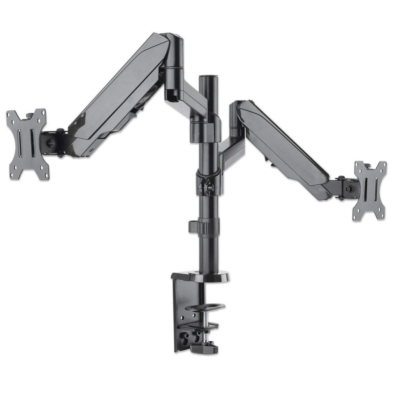 Manhattan TV & Monitor Mount, Desk, Full Motion (Gas Spring), 2 screens, Screen Sizes: 10-27 Manhattan TV & Monitor Mount, Desk, Full Motion (Gas Spring), 2 screens, Screen Sizes: 10-27