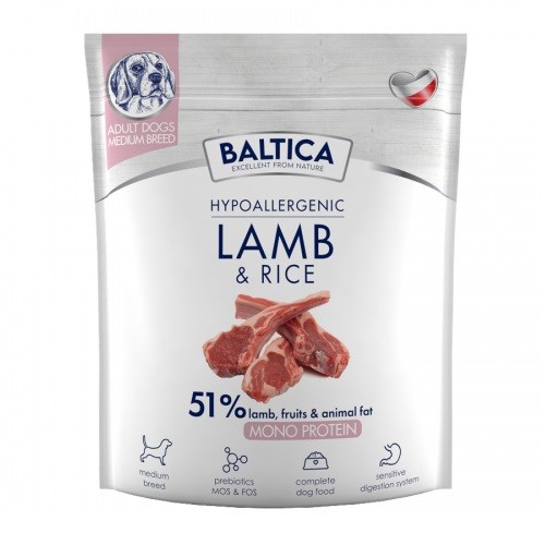 BALTICA Nutraceutic Hypoallergenic M Lamb with rice - dry dog food - 1kg BALTICA Nutraceutic Hypoallergenic M Lamb with rice - dry dog food - 1kg