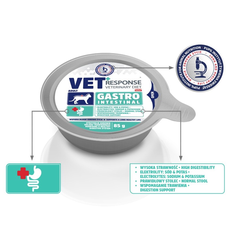 VET RESPONSE Gastrointestinal - wet cat food - 4x85g