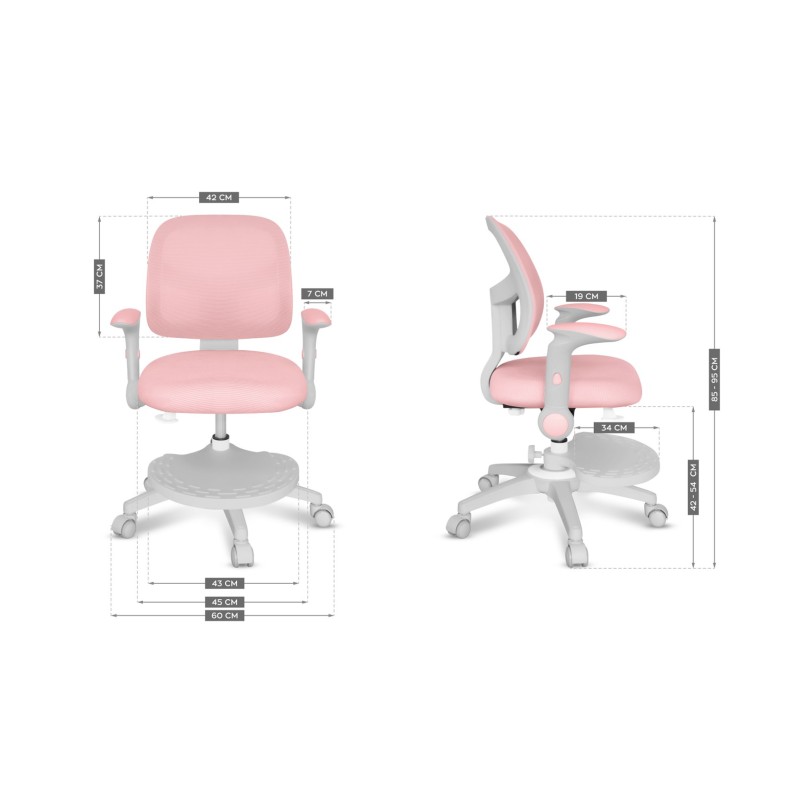 Junior 5.0 Pink swivel chair