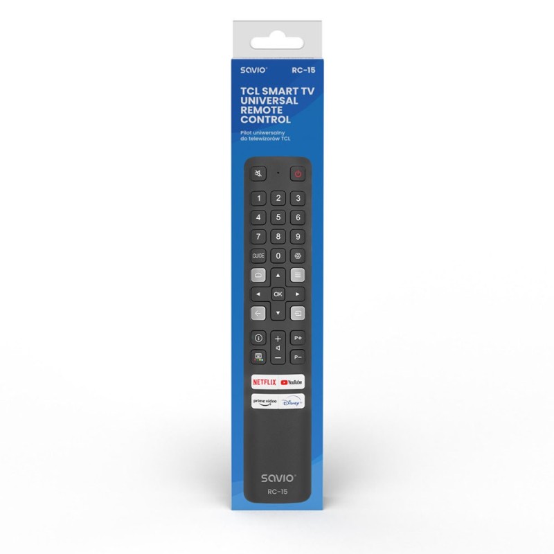 SAVIO RC-15 universal remote control/replacement for TCL , SMART TV SAVIO RC-15 universal remote control/replacement for TCL , SMART TV