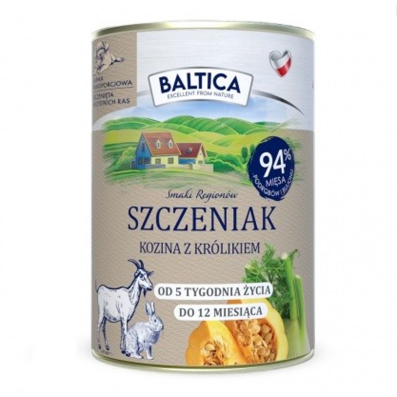 BALTICA Smaki regionów Puppy Goat with rabbit - wet dog food - 400g BALTICA Smaki regionów Puppy Goat with rabbit - wet dog food - 400g
