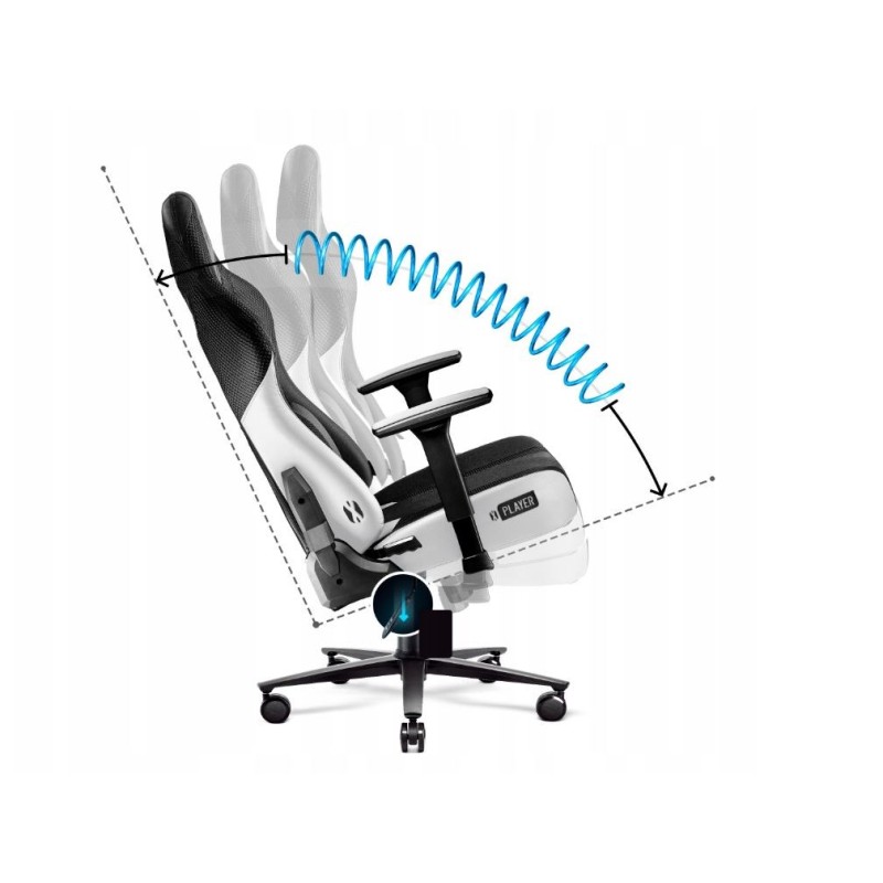 DiabloX-PLAYER 2.0. normal gaming chair white and black DiabloX-PLAYER 2.0. normal gaming chair white and black