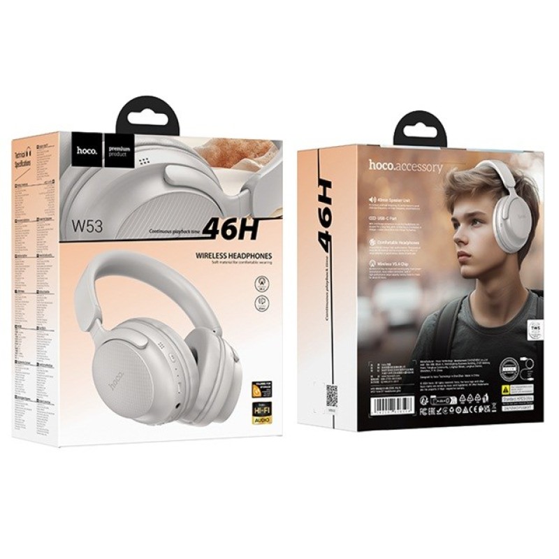 Hoco W53 Tone Headset In-ear Wireless Bluetooth Grey Hoco W53 Tone Headset In-ear Wireless Bluetooth Grey
