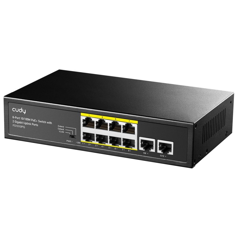 Cudy FS1010PG network switch Fast Ethernet (10/100) Power over Ethernet (PoE) Black Cudy FS1010PG network switch Fast Ethernet (10/100) Power over Ethernet (PoE) Black