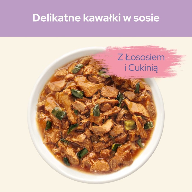 Purina Cat Chow Sensitive Gig with salmon and zucchini in sauce - Wet food for cats - 85 g Purina Cat Chow Sensitive Gig with salmon and zucchini in sauce - Wet food for cats - 85 g